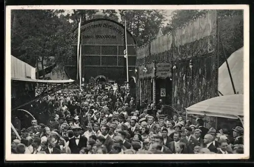AK Dürkheim, Besuchermassen auf dem Volksfest Wurstmarkt, 