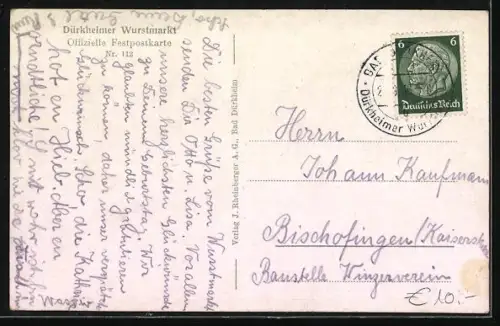 AK Dürkheim, Besuchermassen auf dem Volksfest Wurstmarkt, 