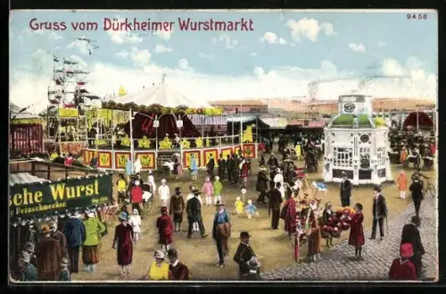 AK Bad Dürkheim, Volksfest, Wurstmarkt mit Karusell