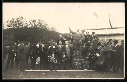 Foto-AK Bad Dürkheim, Wurstmarkt 1927, Gruppenbild eines Vereins