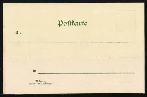 Lithographie Berlin, Blick auf Nationaldenkmal