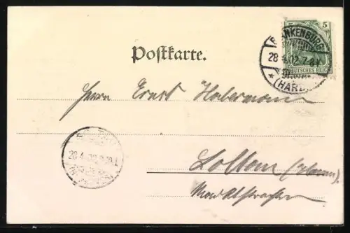 AK Blankenburg am Harz, Teilansicht vom Lühner Thor aus gesehen