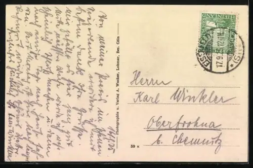 AK Eiserfeld-Sieg, Totalansicht des Ortes und Umgebung