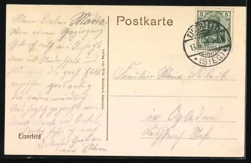 AK Eiserfeld, Ortsansicht aus der Vogelschau