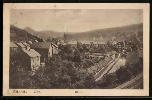 AK Eiserfeld /Sieg, Hütte, Ansicht aus der Vogelschau