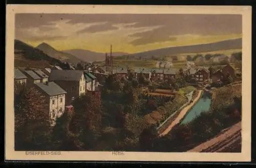 AK Eiserfeld /Sieg, Hütte aus der Vogelschau