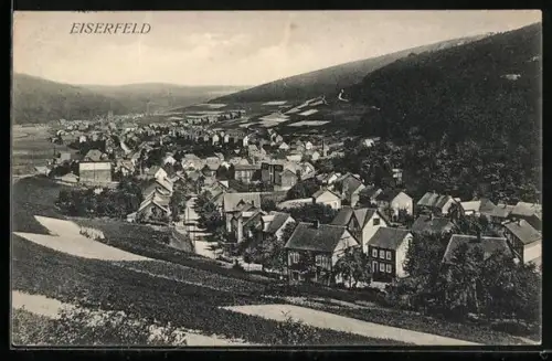 AK Eiserfeld, Teilansicht mit Strassenpartie