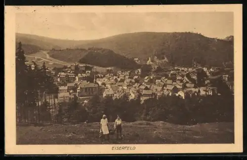 AK Eiserfeld, Teilansicht mit Kirche