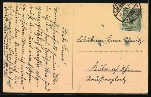 AK Eiserfeld, Teilansicht mit Kirche