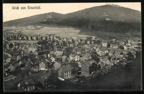 AK Eiserfeld, Teilansicht mit Kirche
