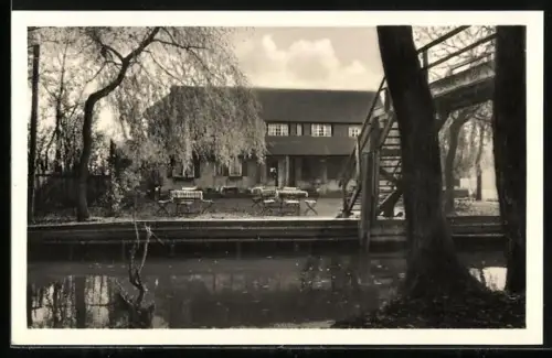 AK Lehde / Spreewald, Cafe Venedig, Bes. Emil Togeretz