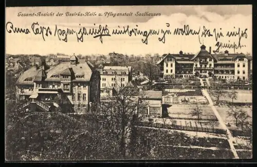 AK Saalhausen / Lennestadt, Gesamtansicht der Bezirks-Heil- und Pfleganstalt