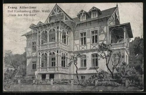 AK Bad Blankenburg, am evangelichen Allianzhaus Haus des Friedens