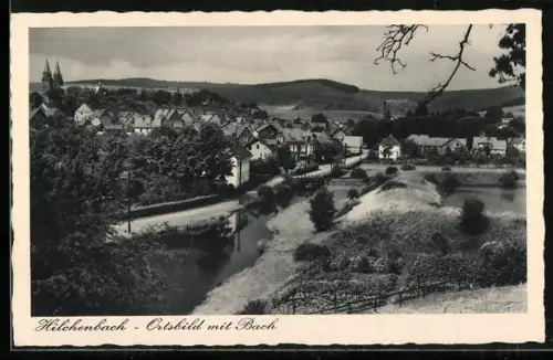 AK Hilchenbach, Teilansicht mit Bach