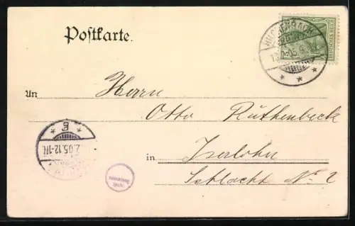 AK Hilchenbach i. W., Teilansicht mit Kirche