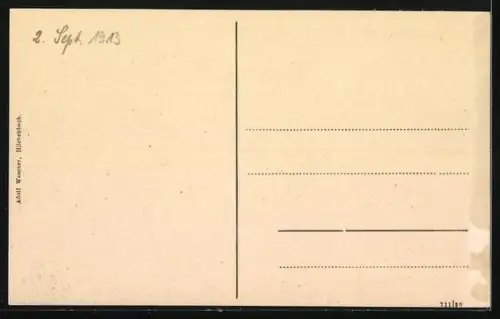 AK Hilchenbach, Teilansicht mit Kirche vom Herrnberg aus