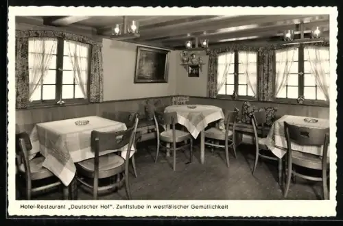 AK Hilchenbach b. Siegen, Hotel-Restaurant Deutscher Hof, Innenansicht