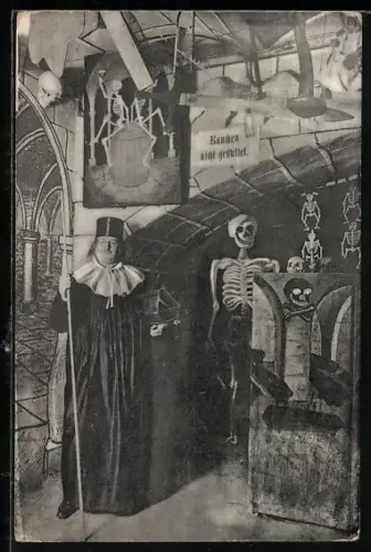 AK Dresden, Museum von Josephus Linke in der Kreuzstrasse 11, Katakomben