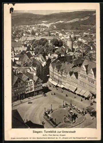 AK Siegen, Turmblick zur Unterstadt