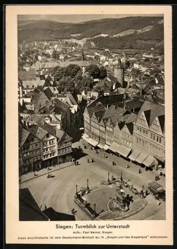 AK Siegen, Turmblick auf die Unterstadt