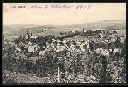 AK Hilchenbach, Ortsansicht aus der Vogelschau