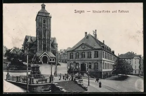AK Siegen, Nikolai-Kirche und Rathaus