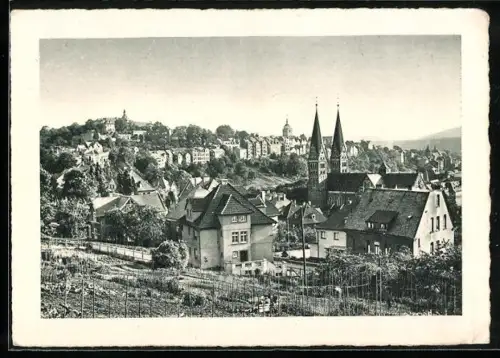 AK Siegen, Blick auf die Oberstadt mit Schloss