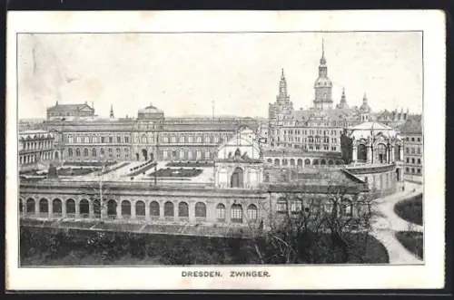 AK Dresden, Zwinger, Gesamtansicht