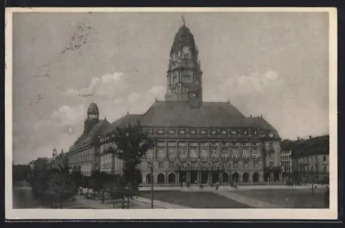 AK Dresden, Rathaus, Gesamtansicht