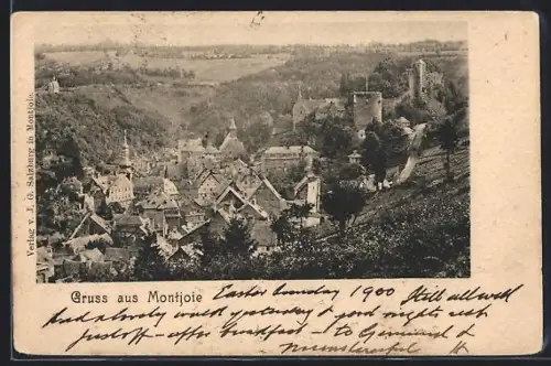 AK Montjoie, Ortsblick aus der Vogelschau