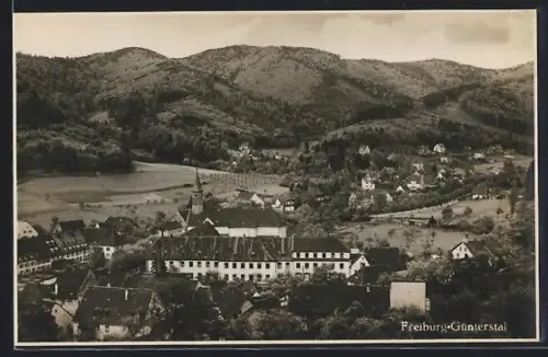 AK Freiburg-Günterstal, Ortspanorama aus der Vogelschau