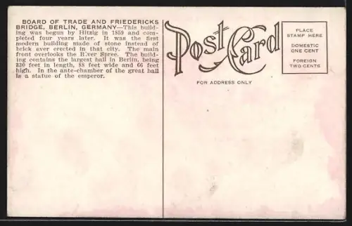 AK Berlin, Strassenbahn auf der Friedrichsbrücke