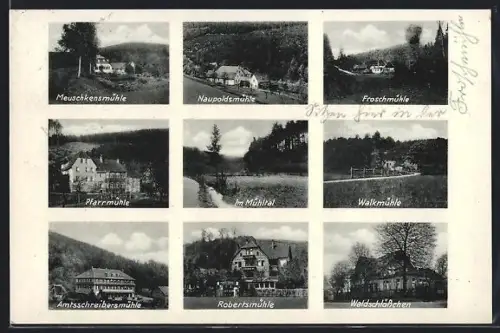 AK Klosterlausnitz i. Thür., Gasthaus Froschmühle, Mühlen des Mühltals