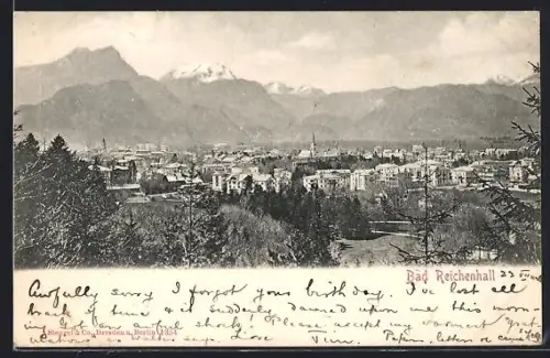 AK Bad Reichenhall, Ortsansicht aus der Vogelschau