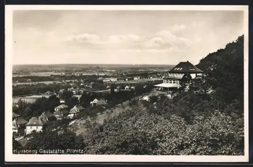 AK Dresden-Pillnitz, Hausberg Gaststätte und Teilansicht des Ortes