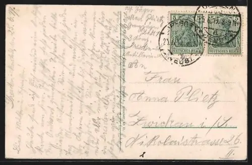 AK Dresden, Altmarkt, Rathausturm, Kreuzkirche