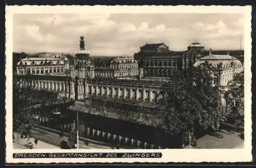 AK Dresden, Totalansicht des Zwingers