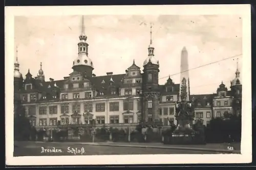 AK Dresden, Schloss, Obelisk