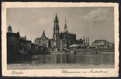 AK Dresden, Elbpanorama von Neustadt aus gesehen