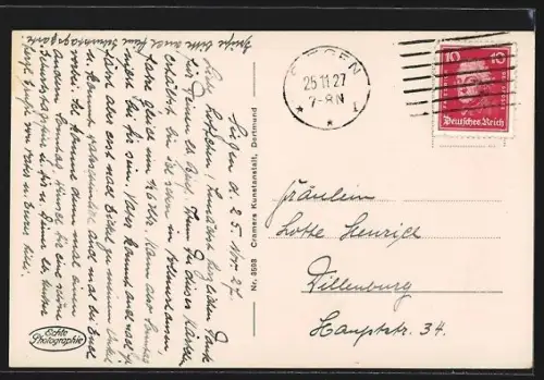 AK Siegen, Villenpartie an der Freudenbergstrasse mit Grünanlagen