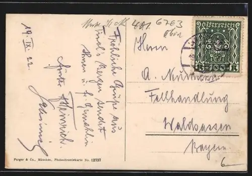 AK Flexenpass, Flexenstrasse mit Tunnel