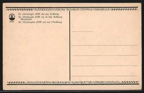 AK St. Christoph am Arlberg, Ortsansicht im Winter