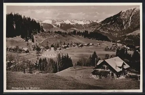 AK Bürserberg bei Bludenz, Ortsansicht vom Berghang aus