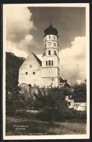 AK Bludenz, Ansicht der Pfarrkirche
