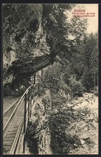 AK Bludenz, Partie beim Anfang der Bürserschlucht