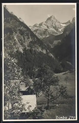 Foto-AK Brand, Blick auf die Zimba