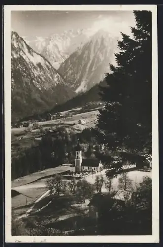 AK Bürserberg, Ortsansicht mit Kirche und Sarotla