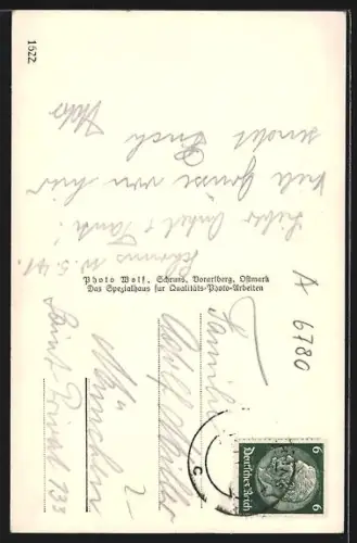 AK Schruns im Montafon, Ortsansicht mit Zimba