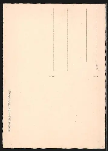 AK Bludenz, Ortsansicht mit Kirche gegen die Berge