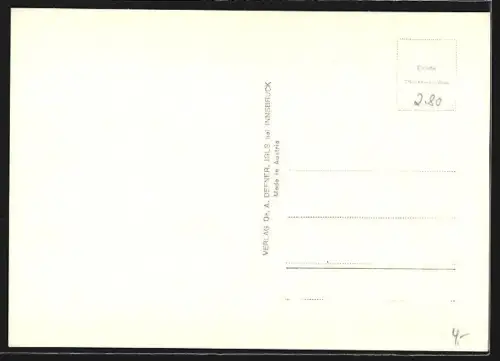 AK Bludenz, Ortsansicht gegen die Bergkette